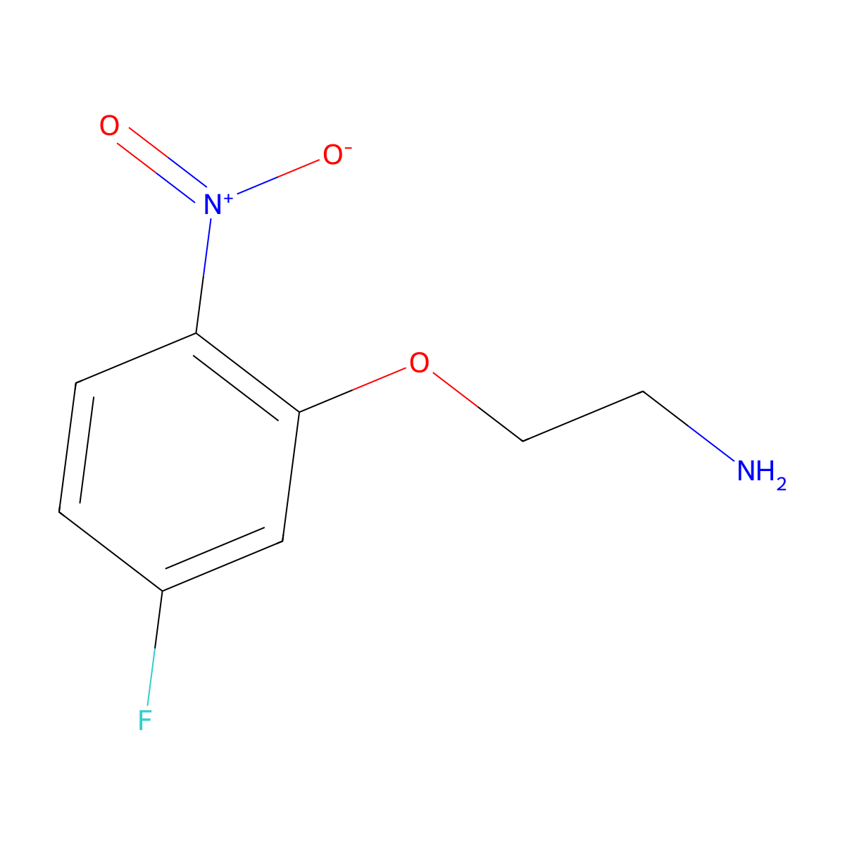 2-(5-Fluoro-2-nitrophenoxy)ethan-1-amine molecular structure, CAS 1178182-90-5