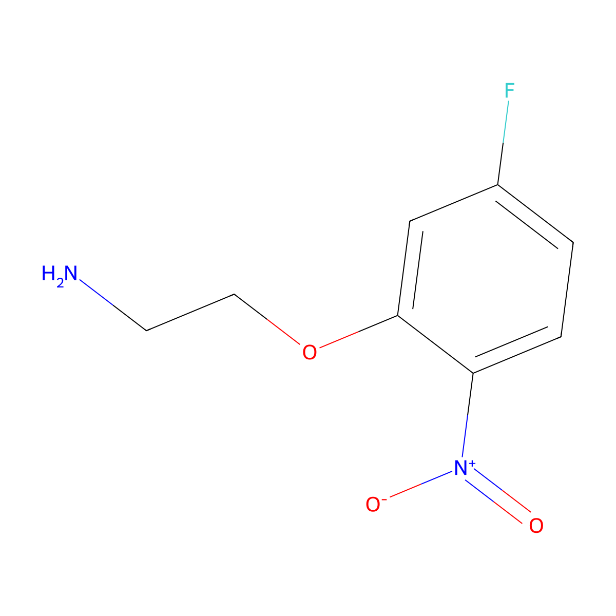 2-(5-Fluoro-2-nitrophenoxy)ethan-1-amine molecular structure, CAS 1178182-90-5