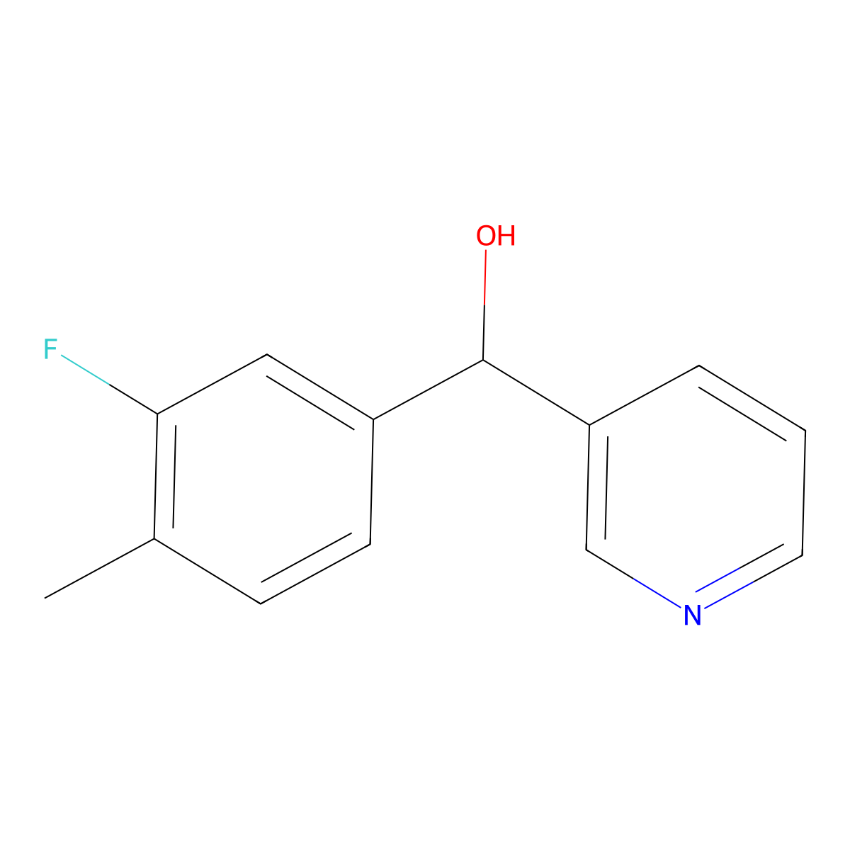 alpha-(3-Fluoro-4-methylphenyl)-3-pyridinemethanol molecular structure, CAS 1178186-34-9