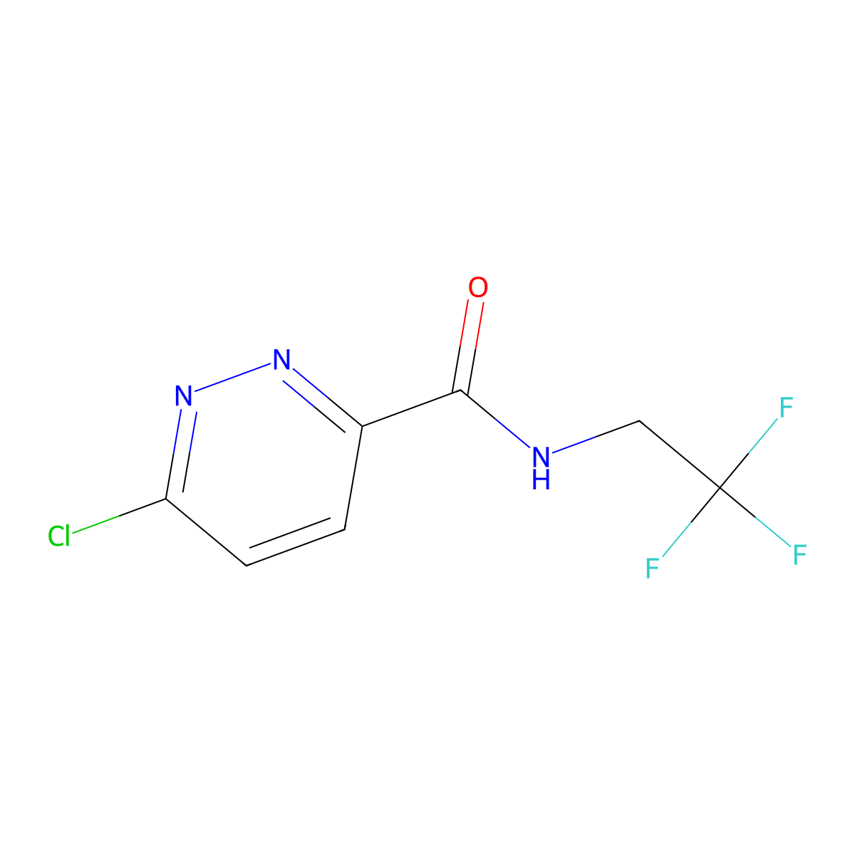 6-chloro-N-(2,2,2-trifluoroethyl)pyridazine-3-carboxamide molecular structure, CAS 1178187-52-4