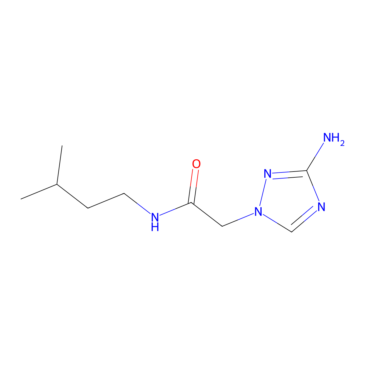2-(3-Amino-1h-1,2,4-triazol-1-yl)-N-isopentylacetamide molecular structure, CAS 1178189-74-6