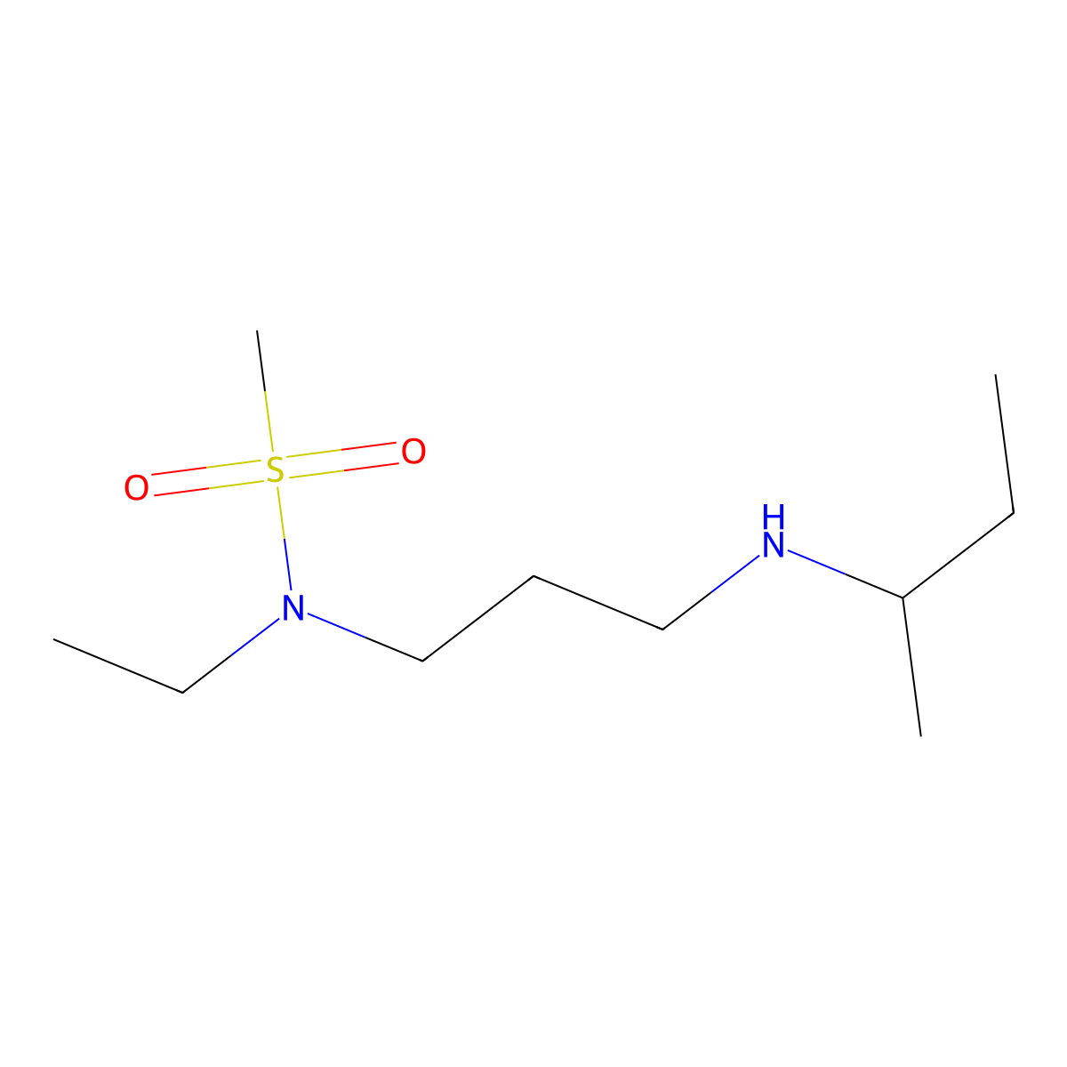 N-{3-[(butan-2-yl)amino]propyl}-N-ethylmethanesulfonamide molecular structure, CAS 1178192-14-7