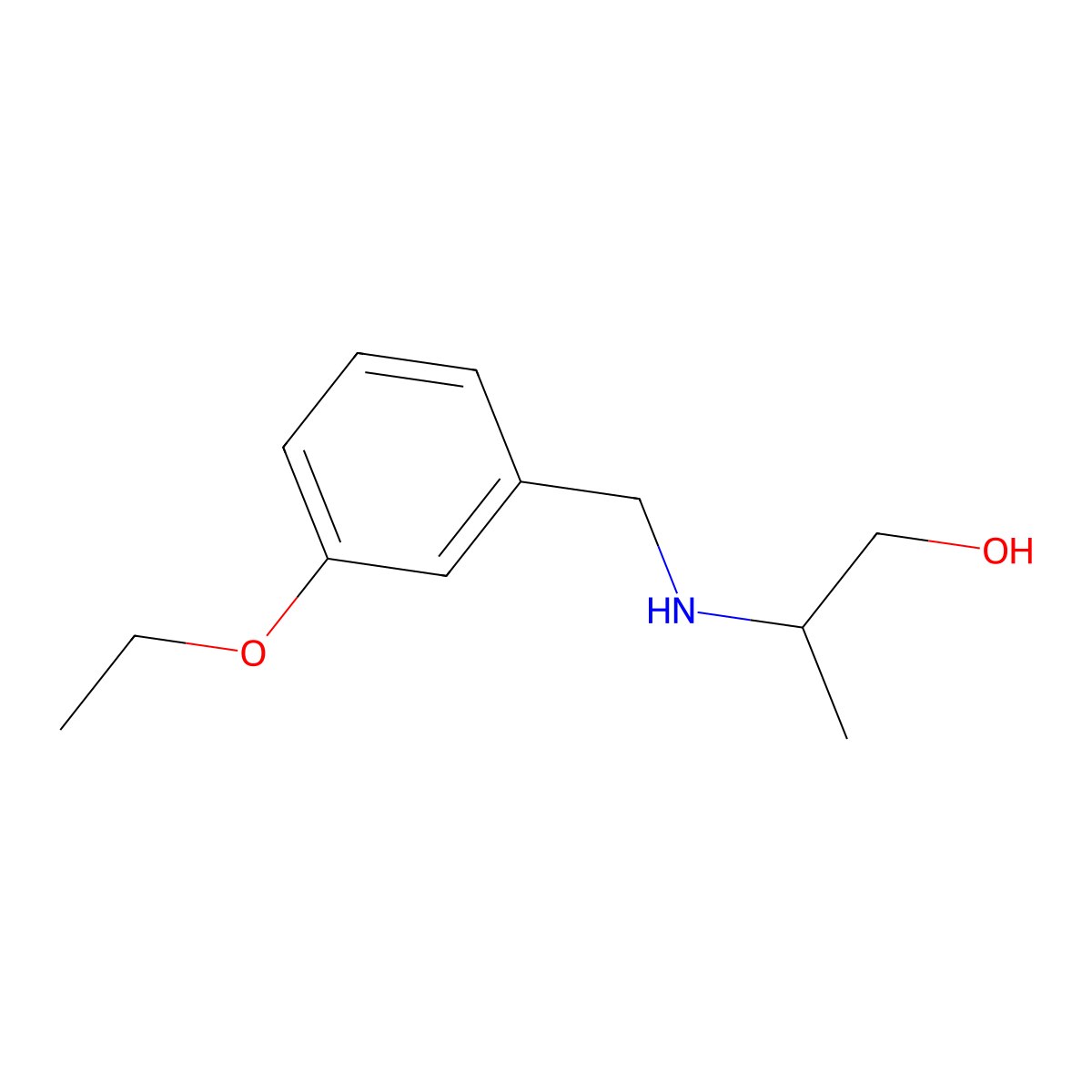 2-{[(3-Ethoxyphenyl)methyl]amino}propan-1-ol molecular structure, CAS 1178192-50-1