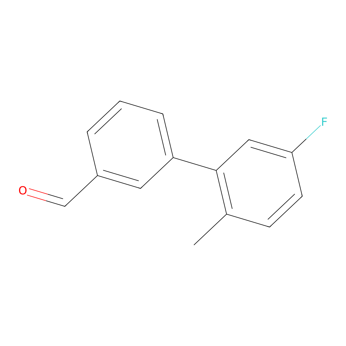 3-(3-Fluoro-6-methylphenyl)benzaldehyde molecular structure, CAS 1178198-86-1