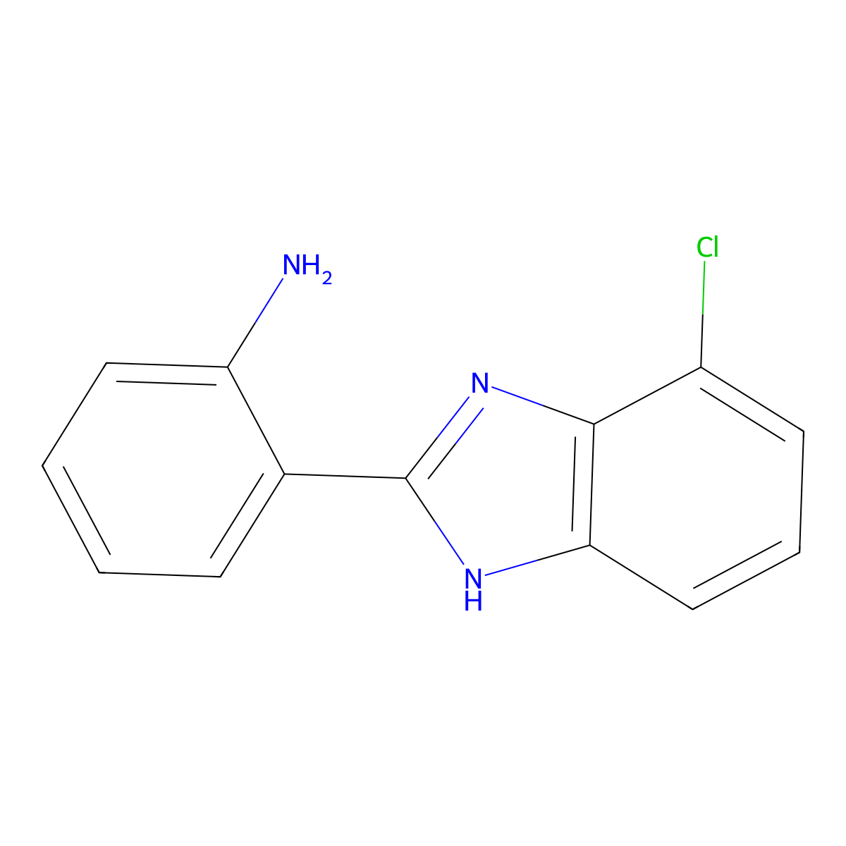 2-(4-Chloro-1H-benzo[d]imidazol-2-yl)aniline molecular structure, CAS 1178199-38-6