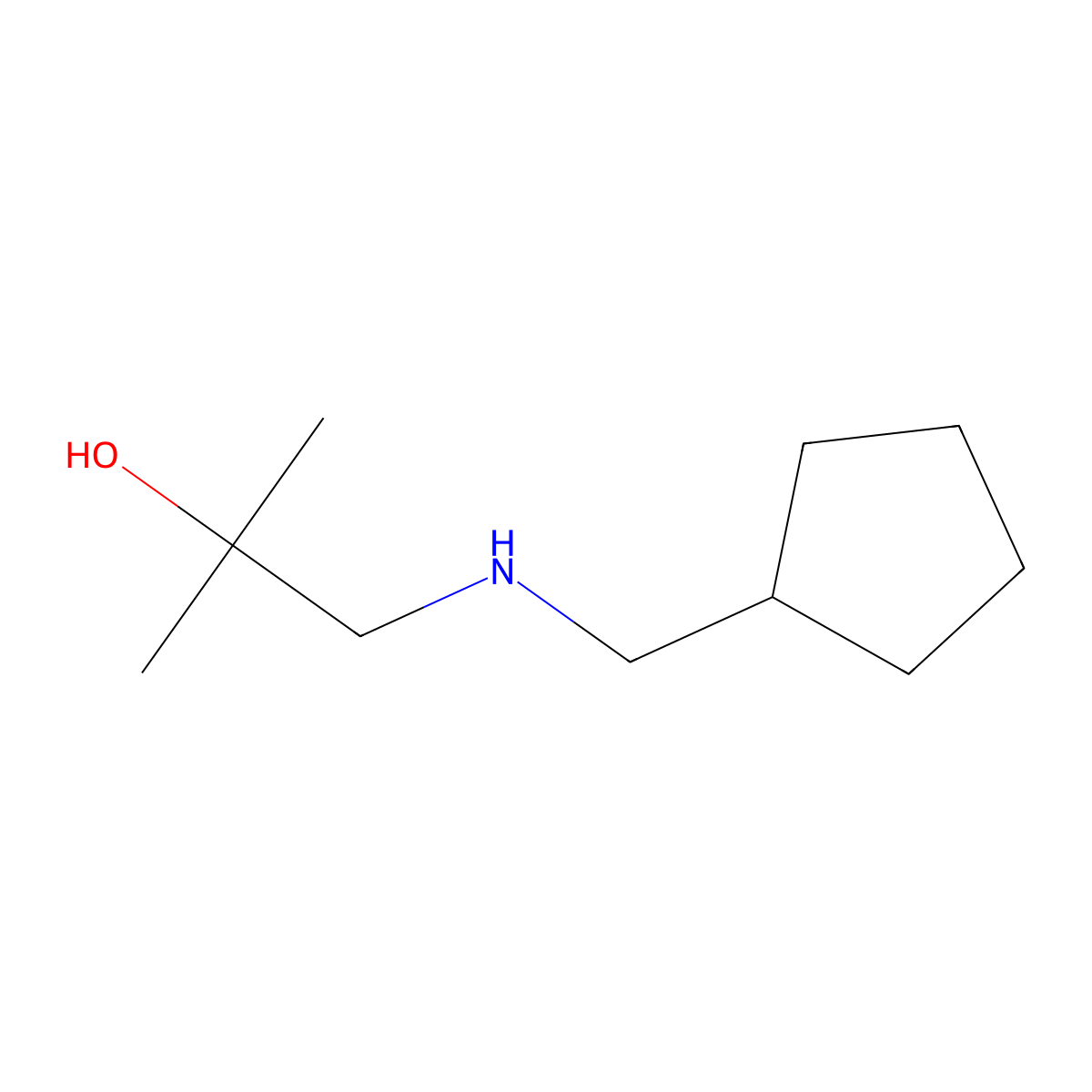 1-[(Cyclopentylmethyl)amino]-2-methylpropan-2-ol molecular structure, CAS 1178199-70-6