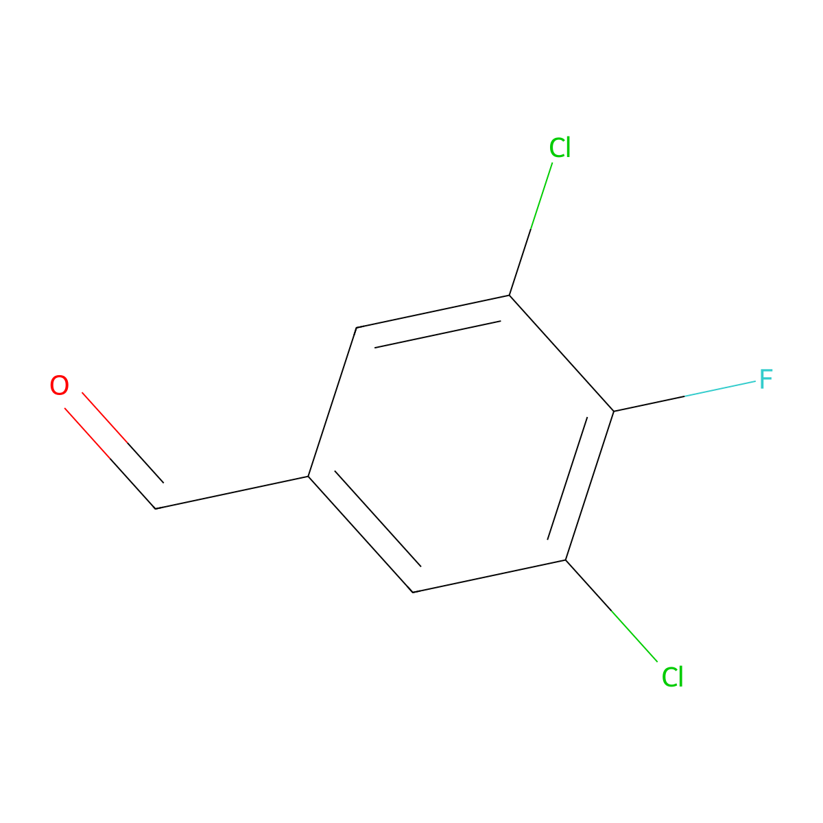 3,5-Dichloro-4-fluorobenzaldehyde molecular structure, CAS 117820-80-1