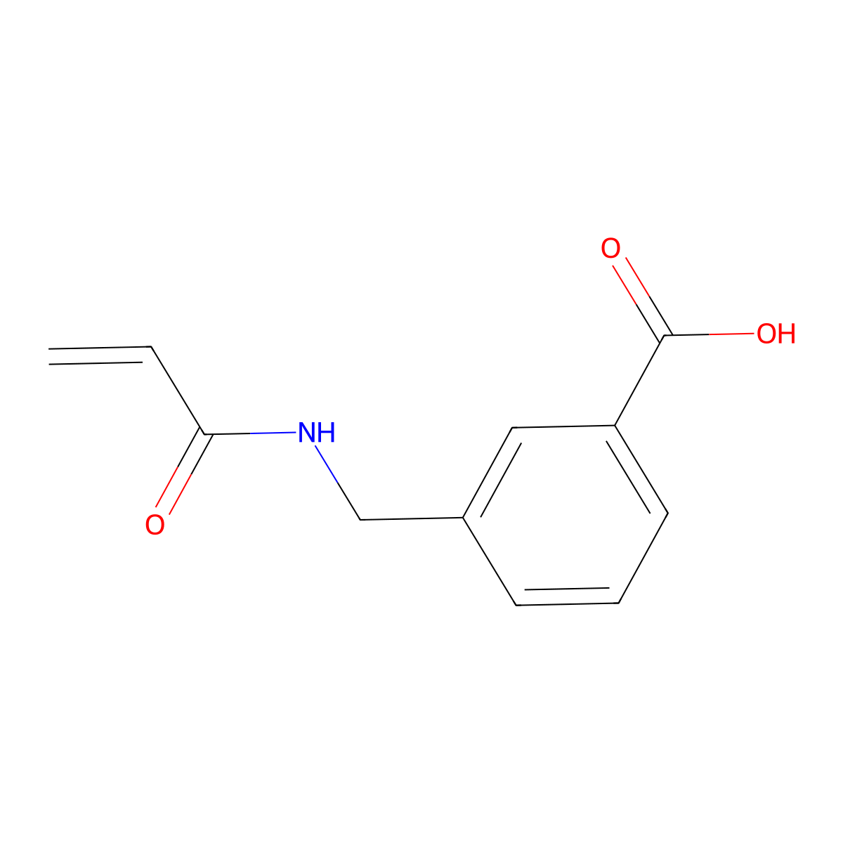3-(Acrylamidomethyl)benzoic acid molecular structure, CAS 1178200-04-8