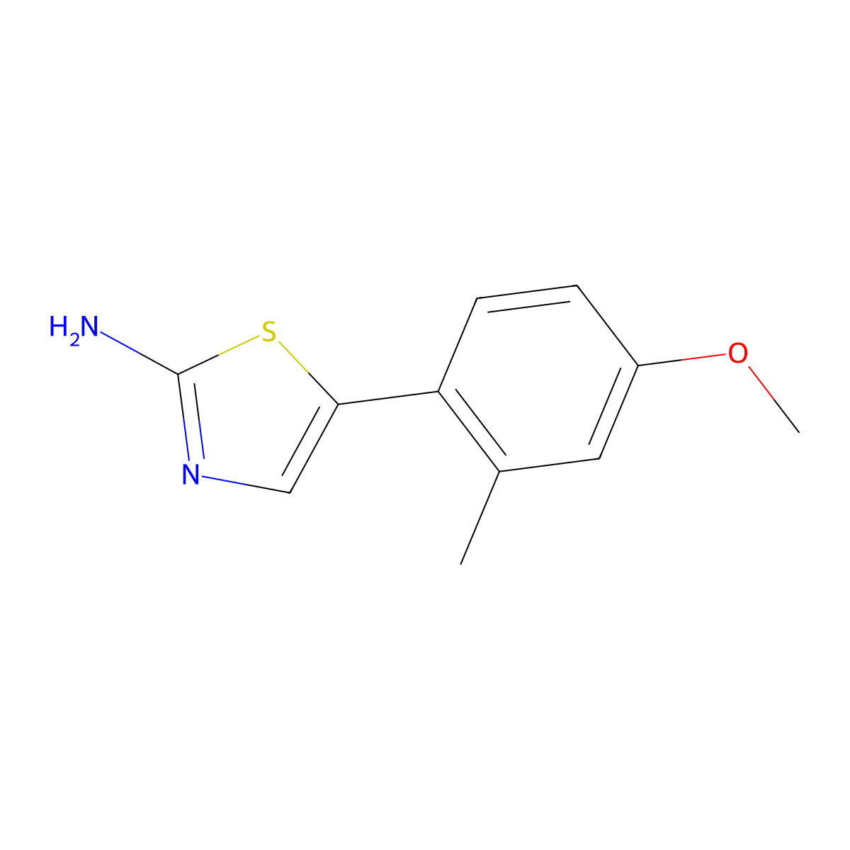 5-(4-Methoxy-2-methylphenyl)thiazol-2-amine molecular structure, CAS 1178204-98-2