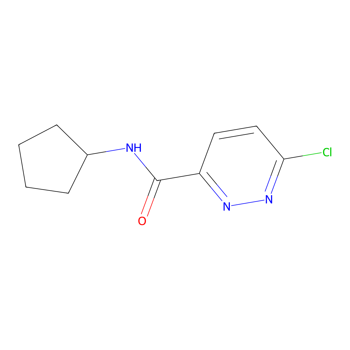 6-chloro-N-cyclopentylpyridazine-3-carboxamide molecular structure, CAS 1178209-39-6