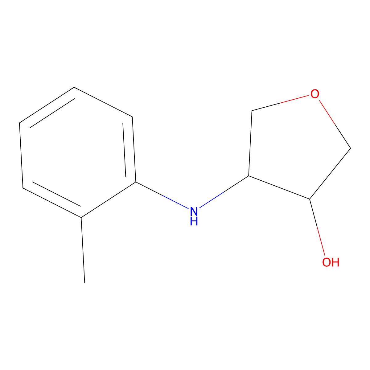 4-[(2-Methylphenyl)amino]oxolan-3-ol molecular structure, CAS 1178214-32-8