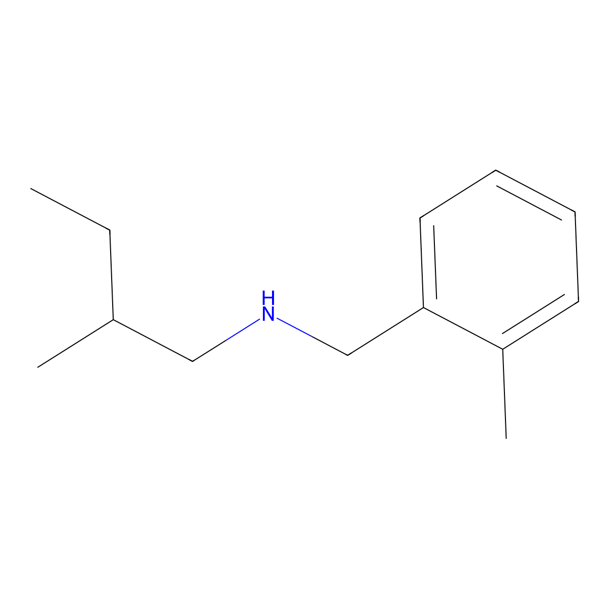 (2-Methylbutyl)[(2-methylphenyl)methyl]amine molecular structure, CAS 1178218-18-2
