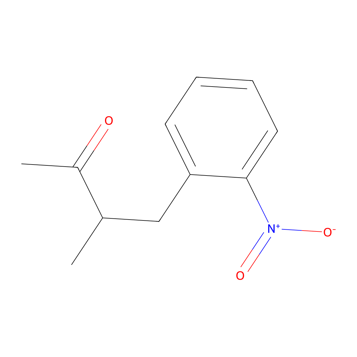 3-Methyl-4-(2-nitrophenyl)butan-2-one molecular structure, CAS 1178221-04-9