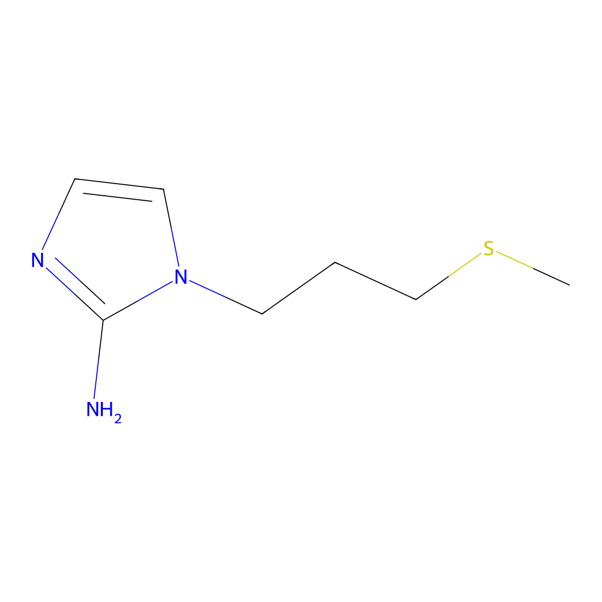 1-[3-(Methylsulfanyl)propyl]-1H-imidazol-2-amine molecular structure, CAS 1178227-77-4