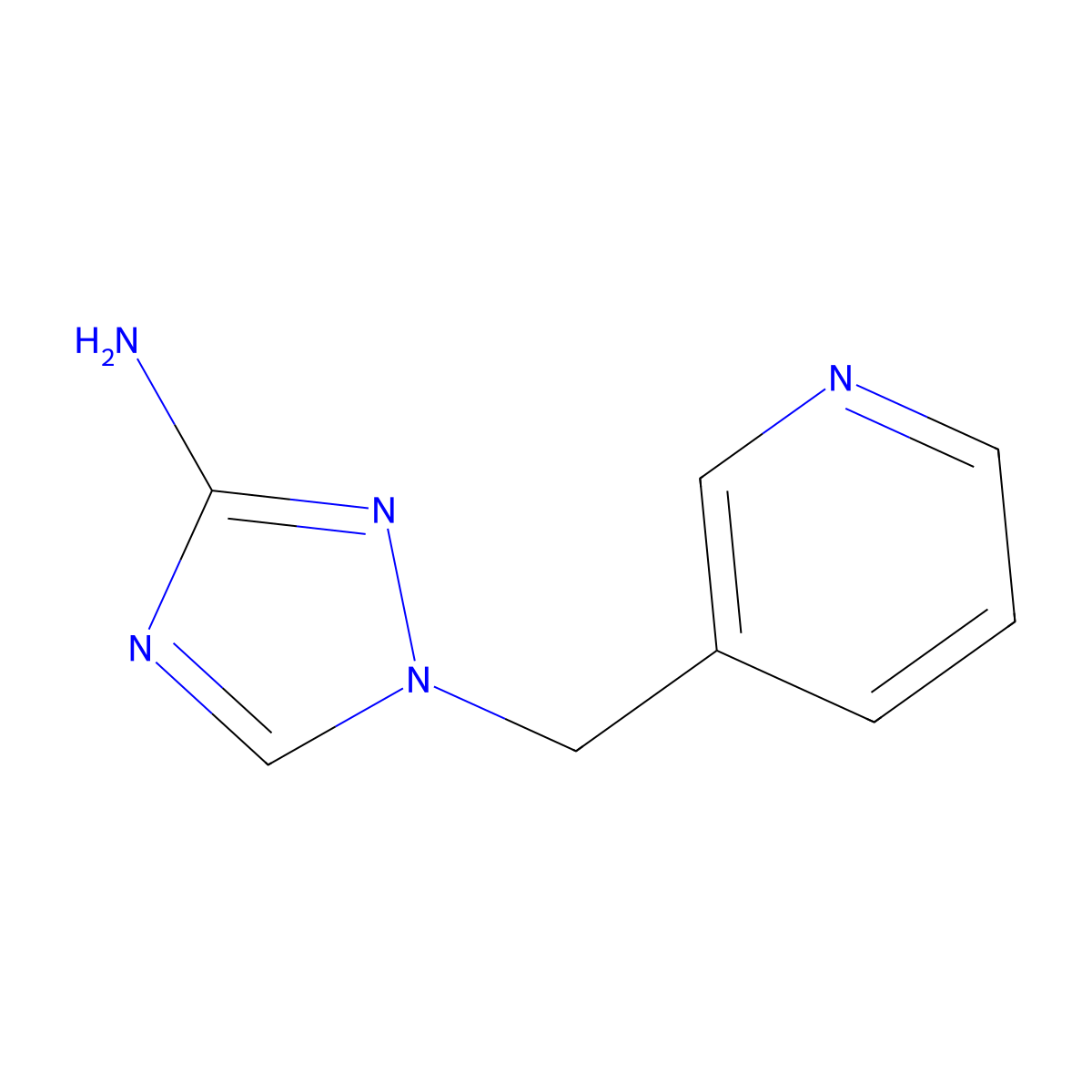 1-((pyridin-3-yl)methyl)-1H-1,2,4-triazol-3-amine molecular structure, CAS 1178229-40-7
