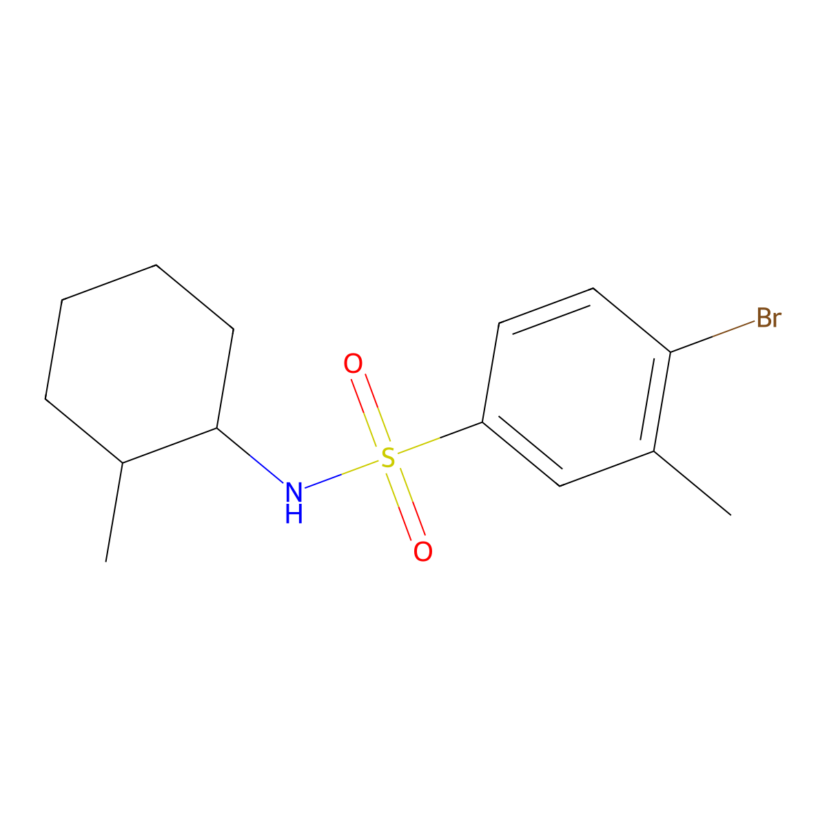 [(4-Bromo-3-methylphenyl)sulfonyl](2-methylcyclohexyl)amine molecular structure, CAS 1178234-66-6
