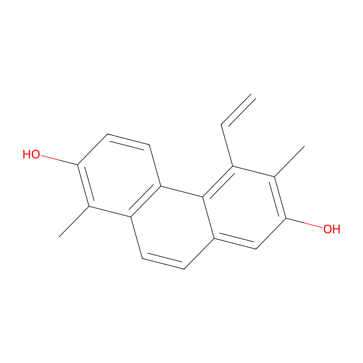 Dehydrojuncusol molecular structure, CAS 117824-04-1