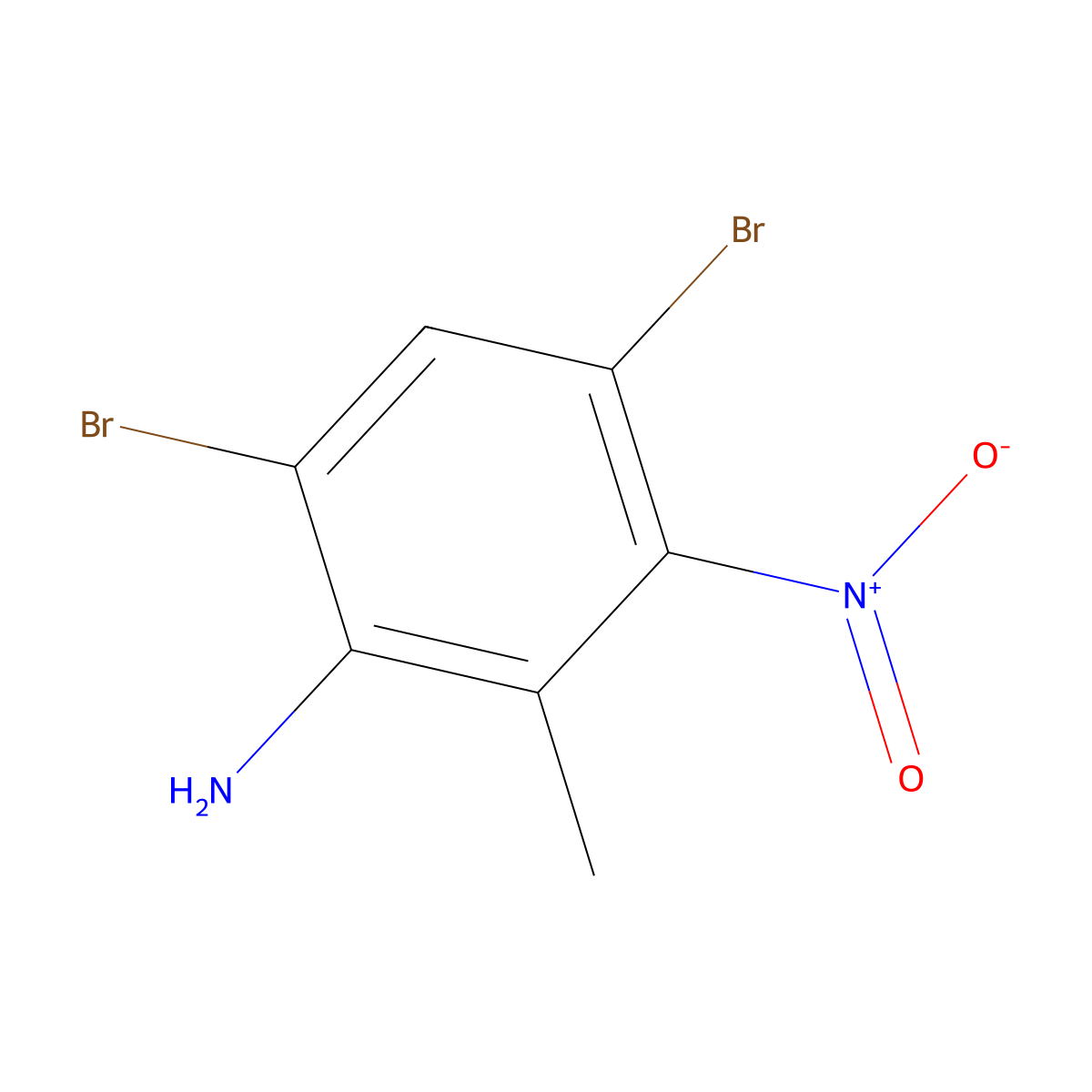 4,6-Dibromo-2-methyl-3-nitroaniline molecular structure, CAS 117824-52-9