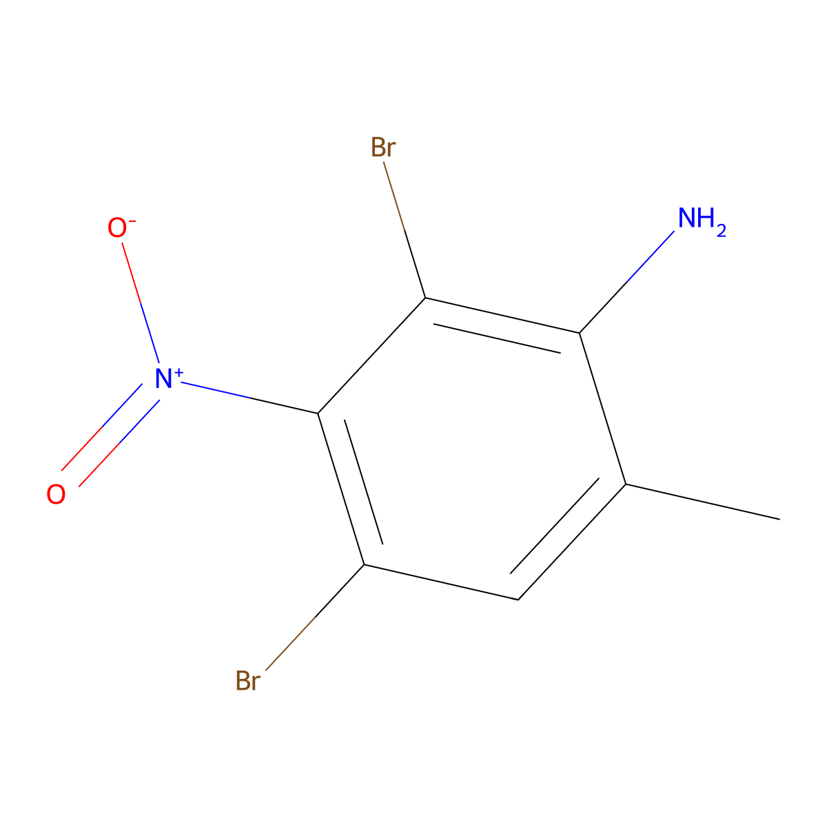2,4-Dibromo-6-methyl-3-nitroaniline molecular structure, CAS 117824-53-0