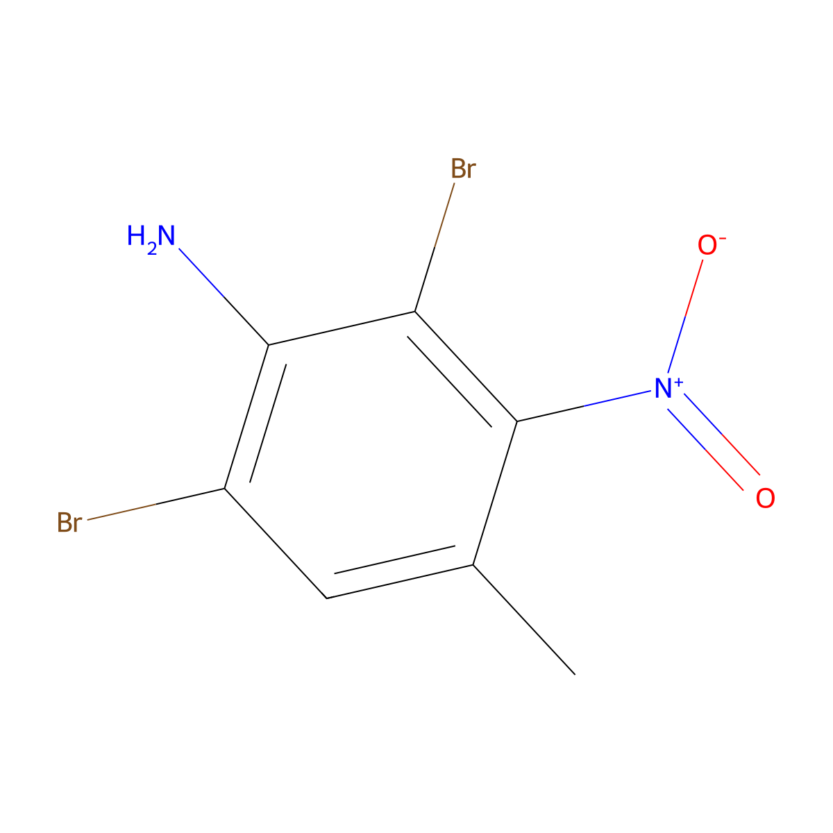 2,6-Dibromo-4-methyl-3-nitrobenzenamine molecular structure, CAS 117824-54-1