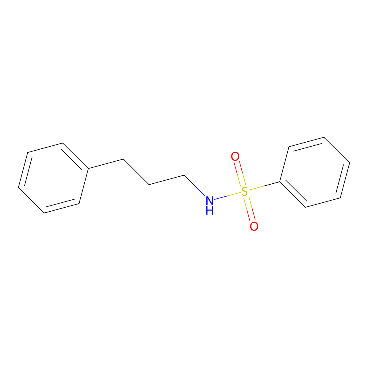N-(3-phenylpropyl)benzenesulfonamide molecular structure, CAS 117824-61-0