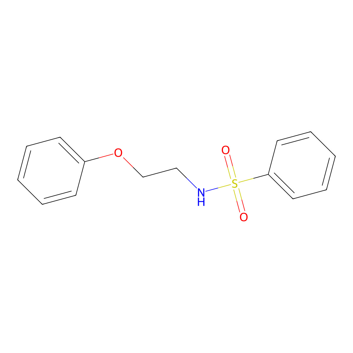 N-(2-phenoxyethyl)benzenesulfonamide molecular structure, CAS 117824-64-3
