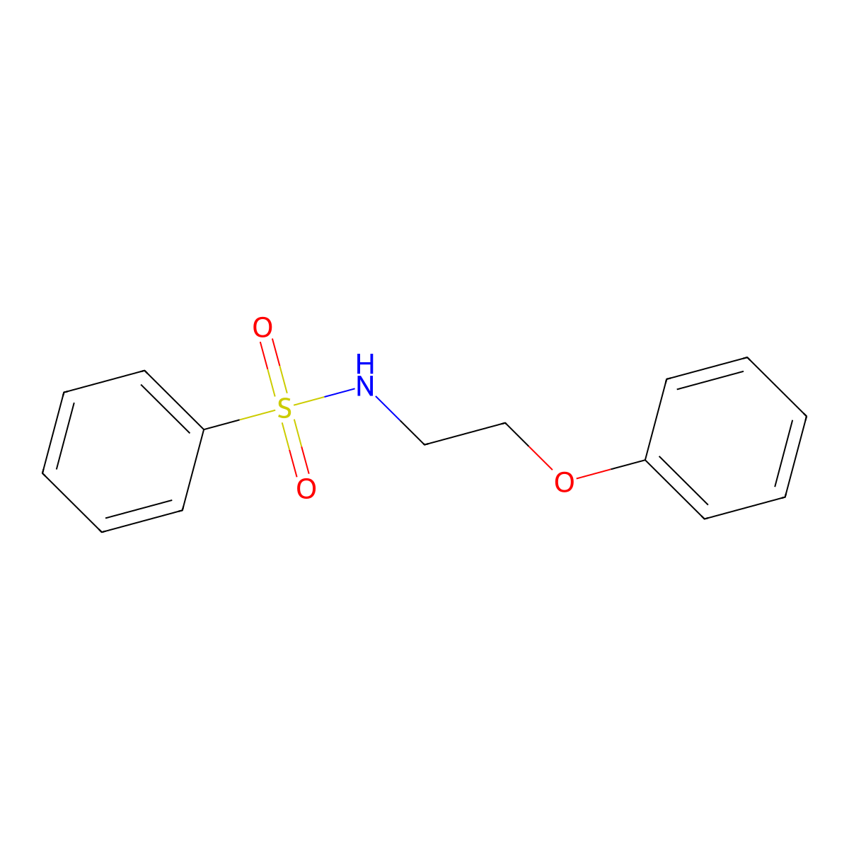 N-(2-phenoxyethyl)benzenesulfonamide molecular structure, CAS 117824-64-3