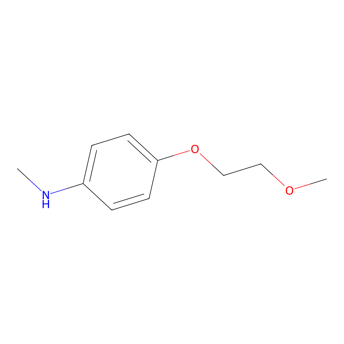 4-(2-methoxyethoxy)-N-methylaniline molecular structure, CAS 1178243-33-8