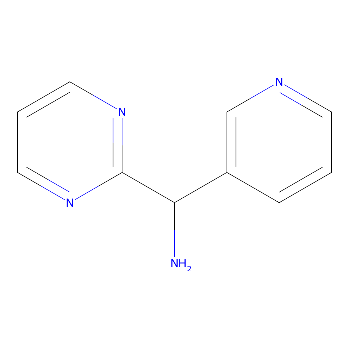 Pyridin-3-yl(pyrimidin-2-yl)methanamine molecular structure, CAS 1178244-48-8