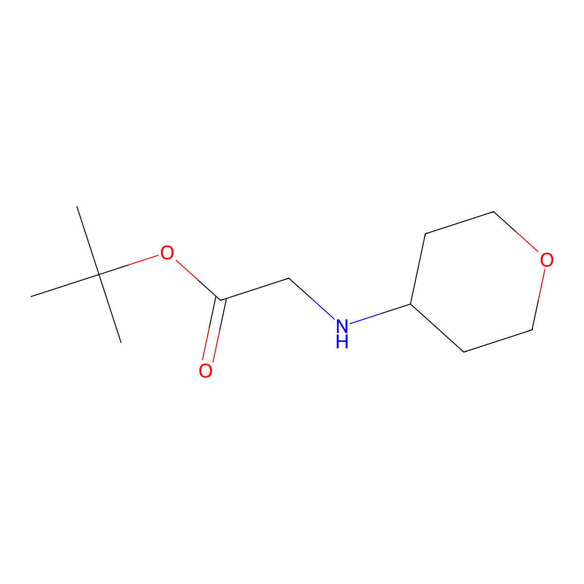 Tert-butyl 2-[(oxan-4-yl)amino]acetate molecular structure, CAS 1178247-06-7
