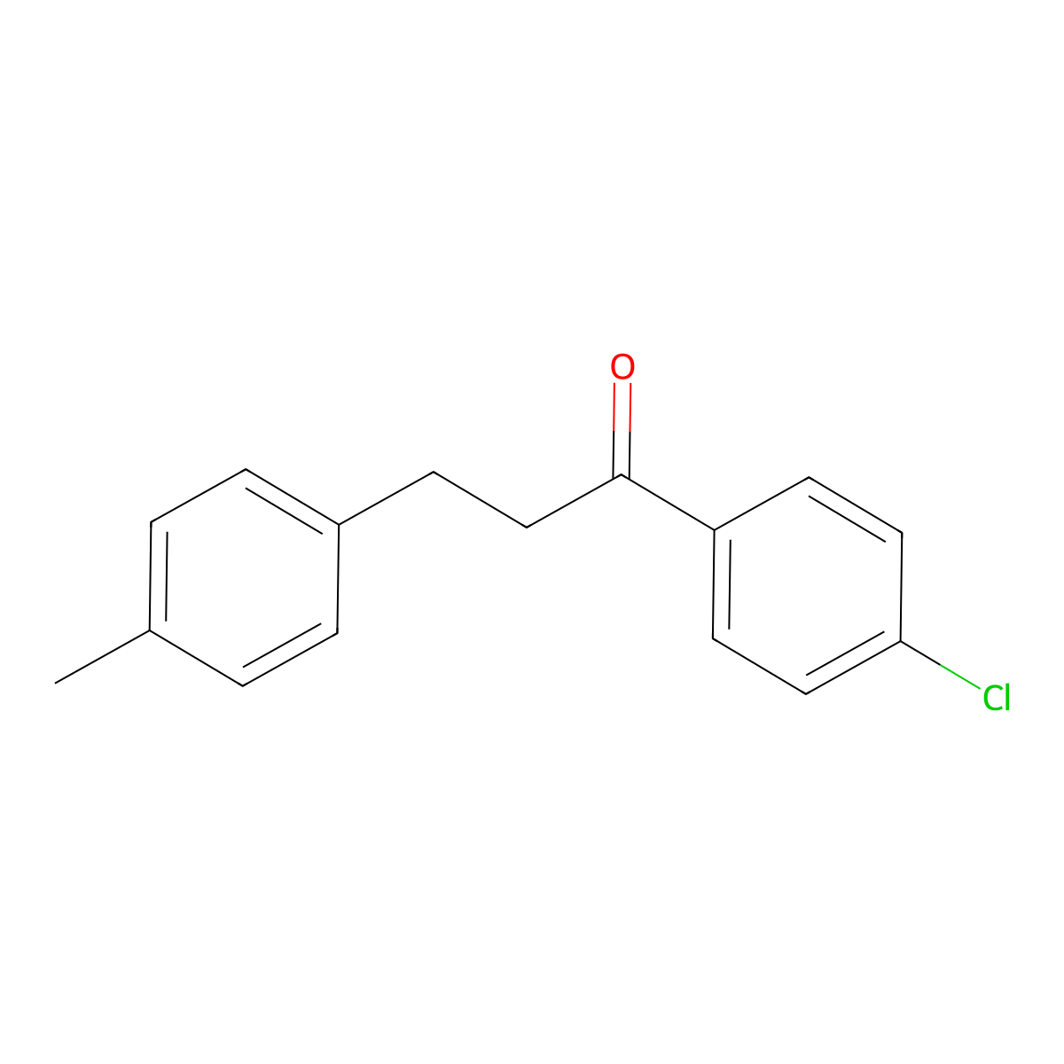1-(4-Chlorophenyl)-3-(4-methylphenyl)propan-1-one molecular structure, CAS 117825-87-3