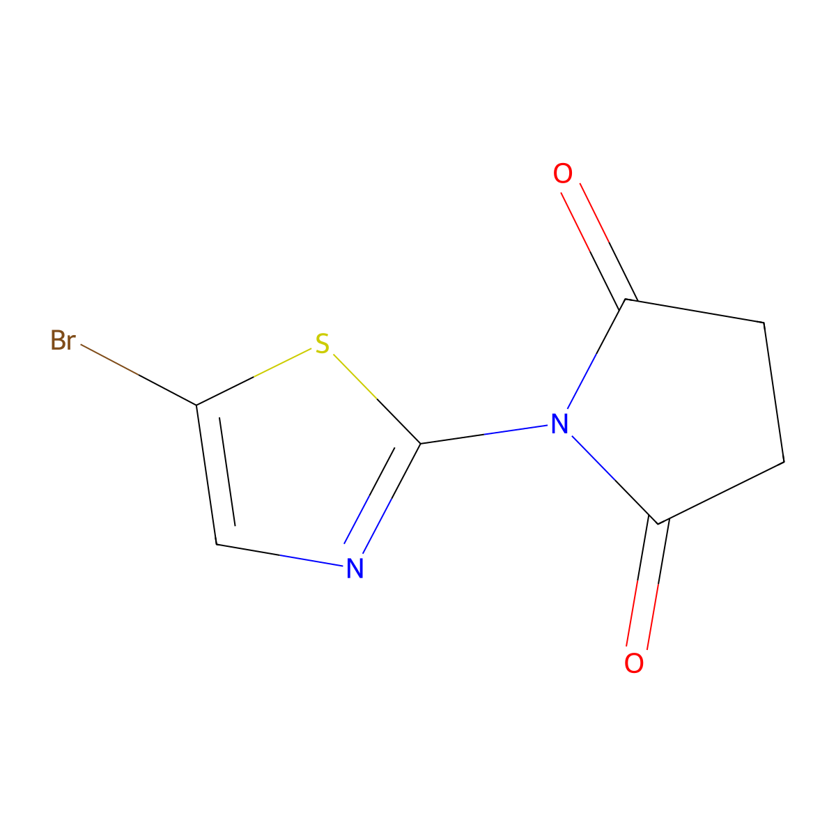 1-(5-Bromo-1,3-thiazol-2-yl)pyrrolidine-2,5-dione molecular structure, CAS 1178250-01-5