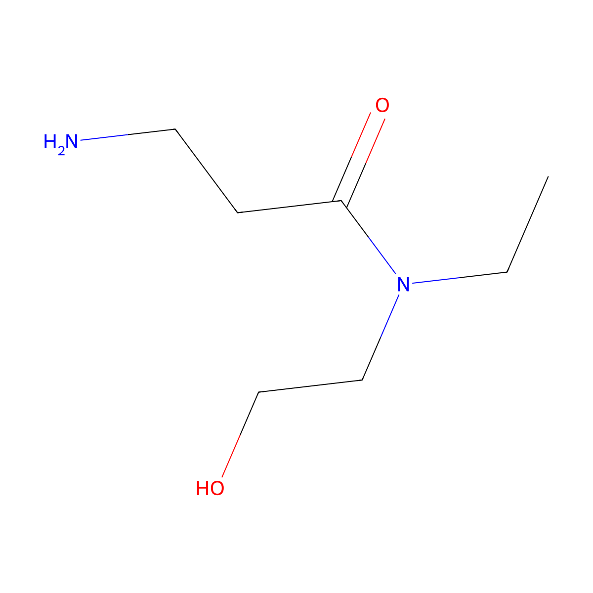 3-amino-N-ethyl-N-(2-hydroxyethyl)propanamide molecular structure, CAS 1178250-02-6