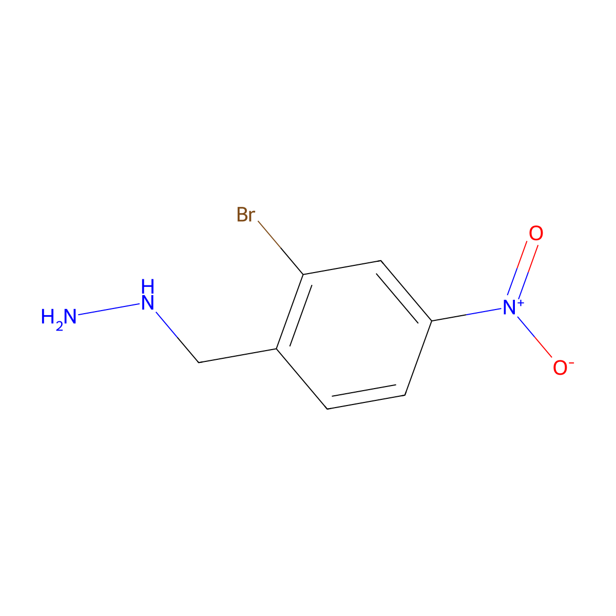 [(2-Bromo-4-nitrophenyl)methyl]hydrazine molecular structure, CAS 1178259-63-6