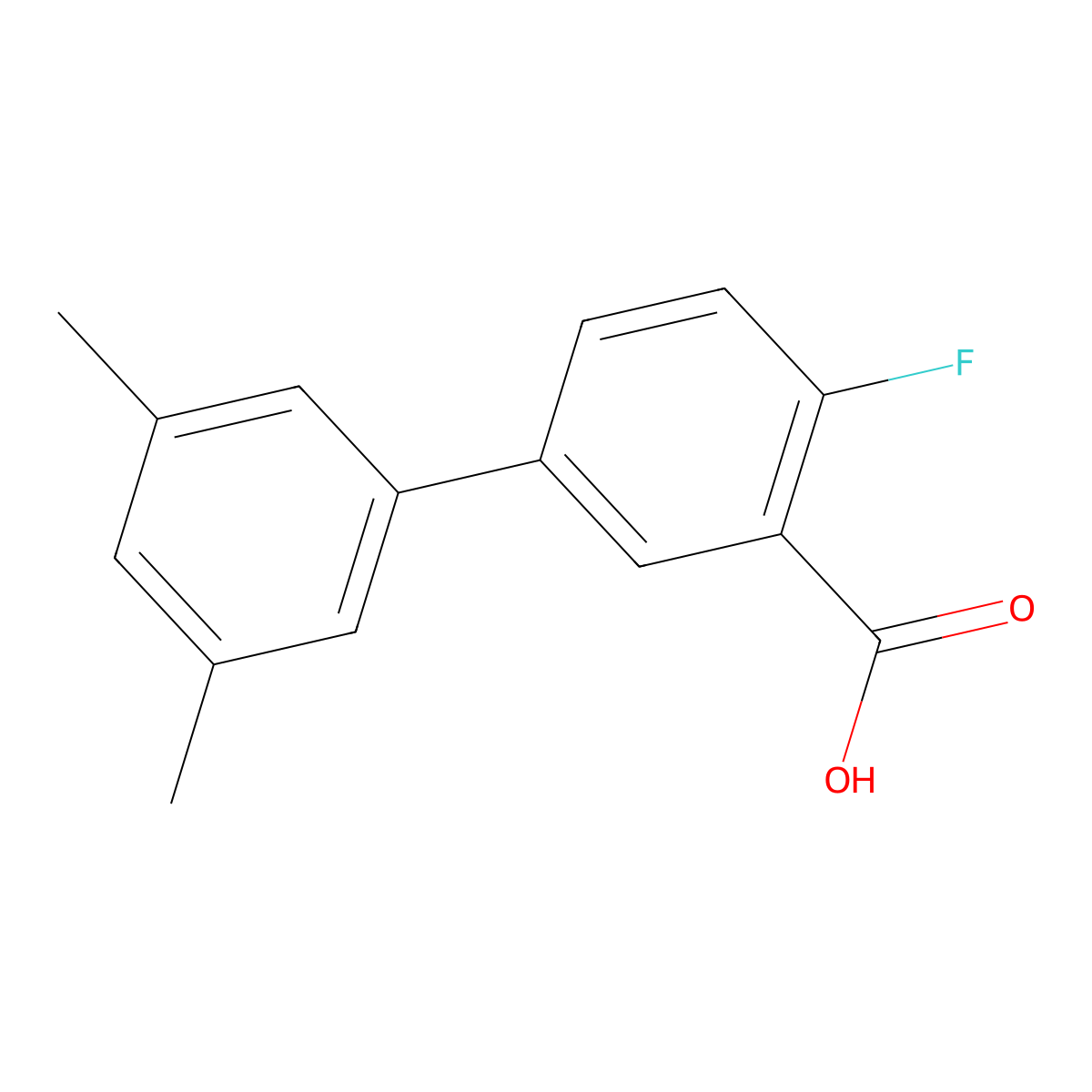 5-(3,5-Dimethylphenyl)-2-fluorobenzoic acid molecular structure, CAS 1178259-83-0