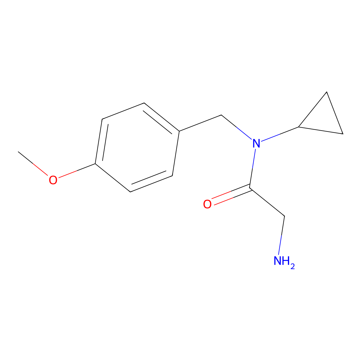 2-Amino-N-cyclopropyl-N-(4-methoxy-benzyl)-acetamide molecular structure, CAS 1178260-61-1
