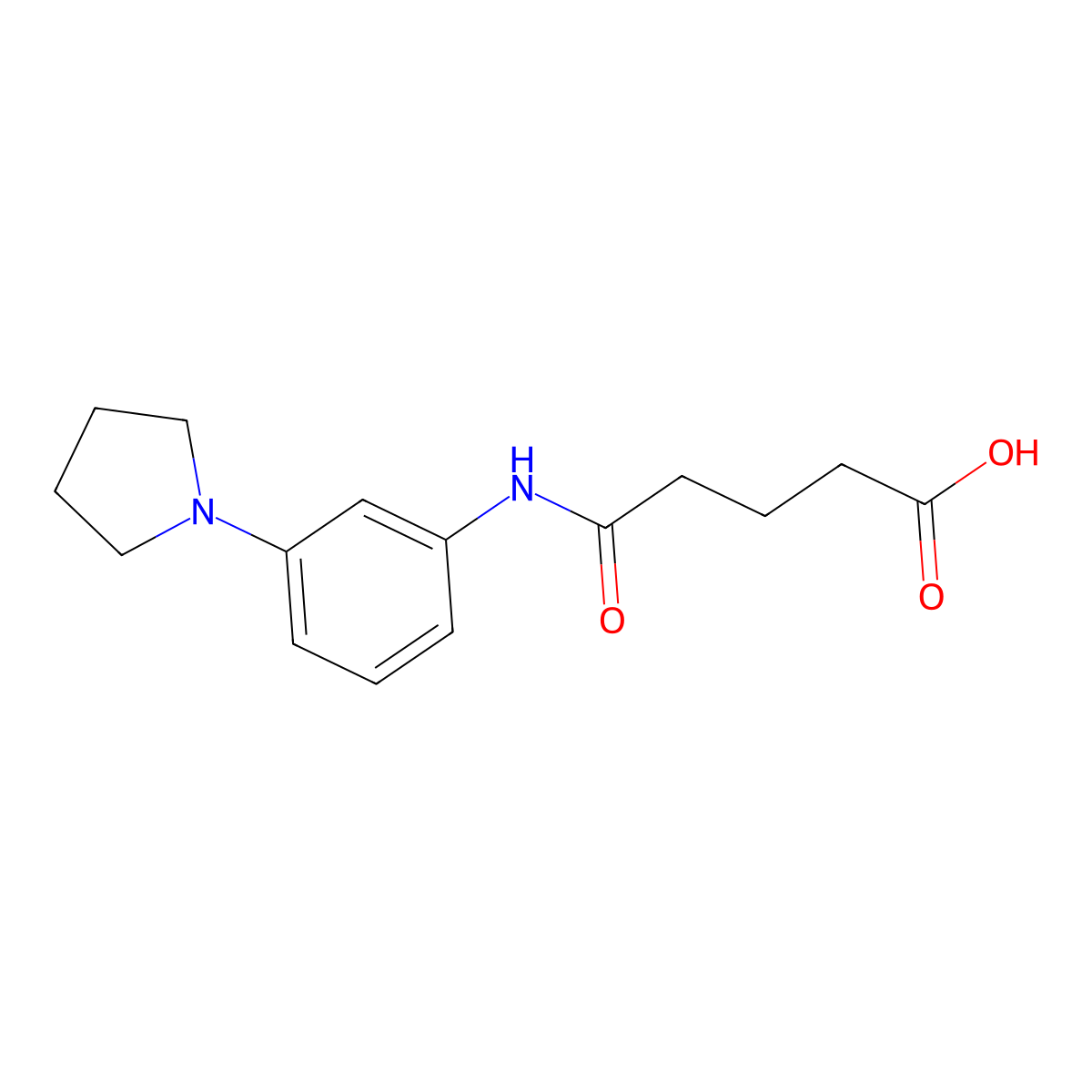 4-{[3-(Pyrrolidin-1-yl)phenyl]carbamoyl}butanoic acid molecular structure, CAS 1178270-35-3