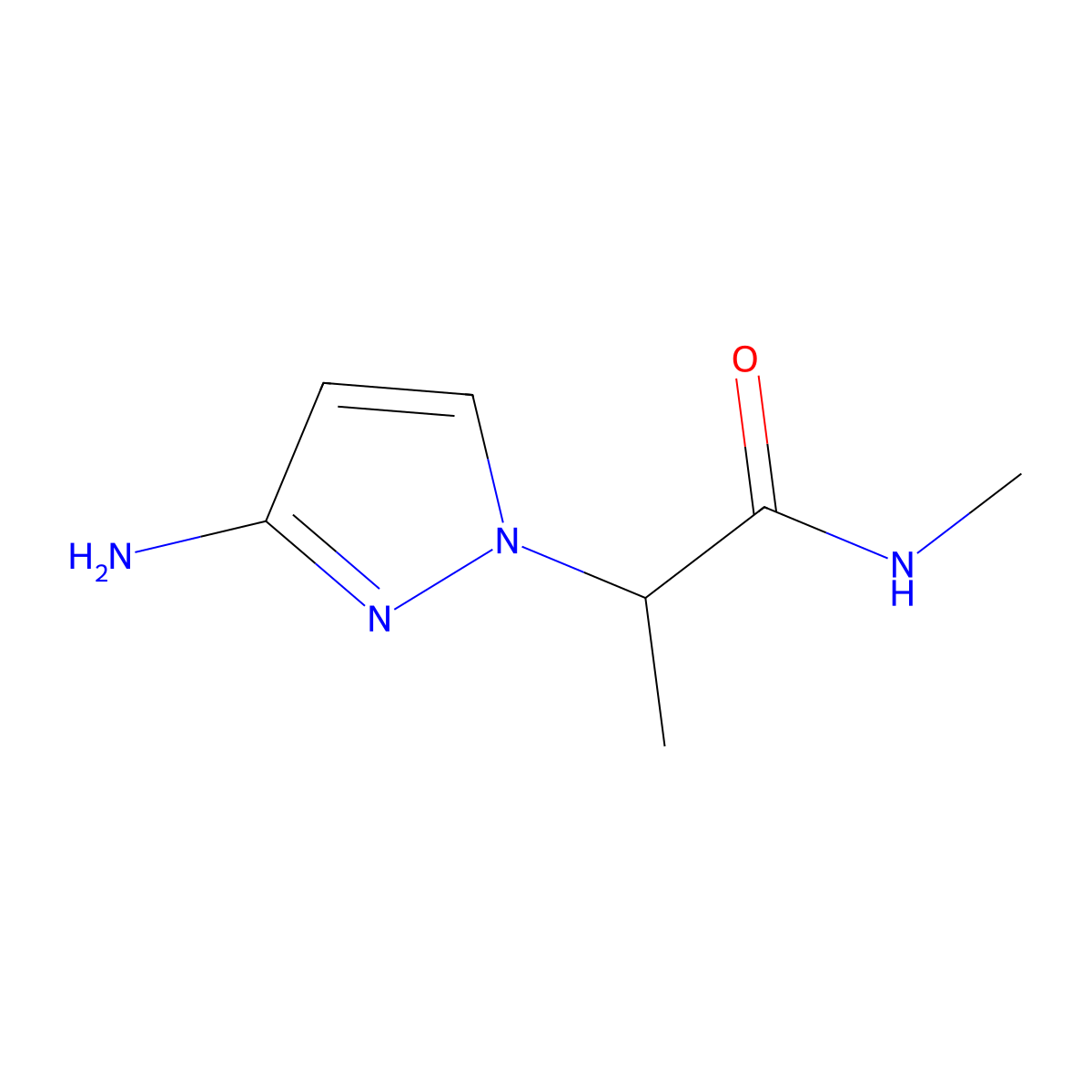 2-(3-Amino-1H-pyrazol-1-YL)-N-methylpropanamide molecular structure, CAS 1178270-47-7