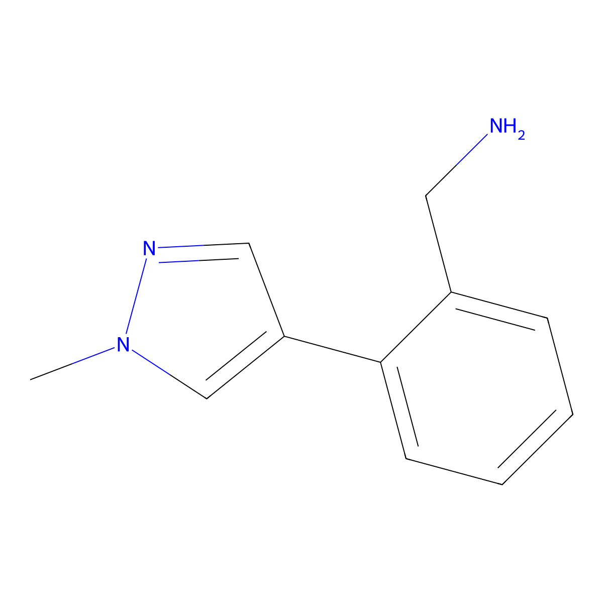 [2-(1-methyl-1H-pyrazol-4-yl)phenyl]methanamine molecular structure, CAS 1178272-15-5