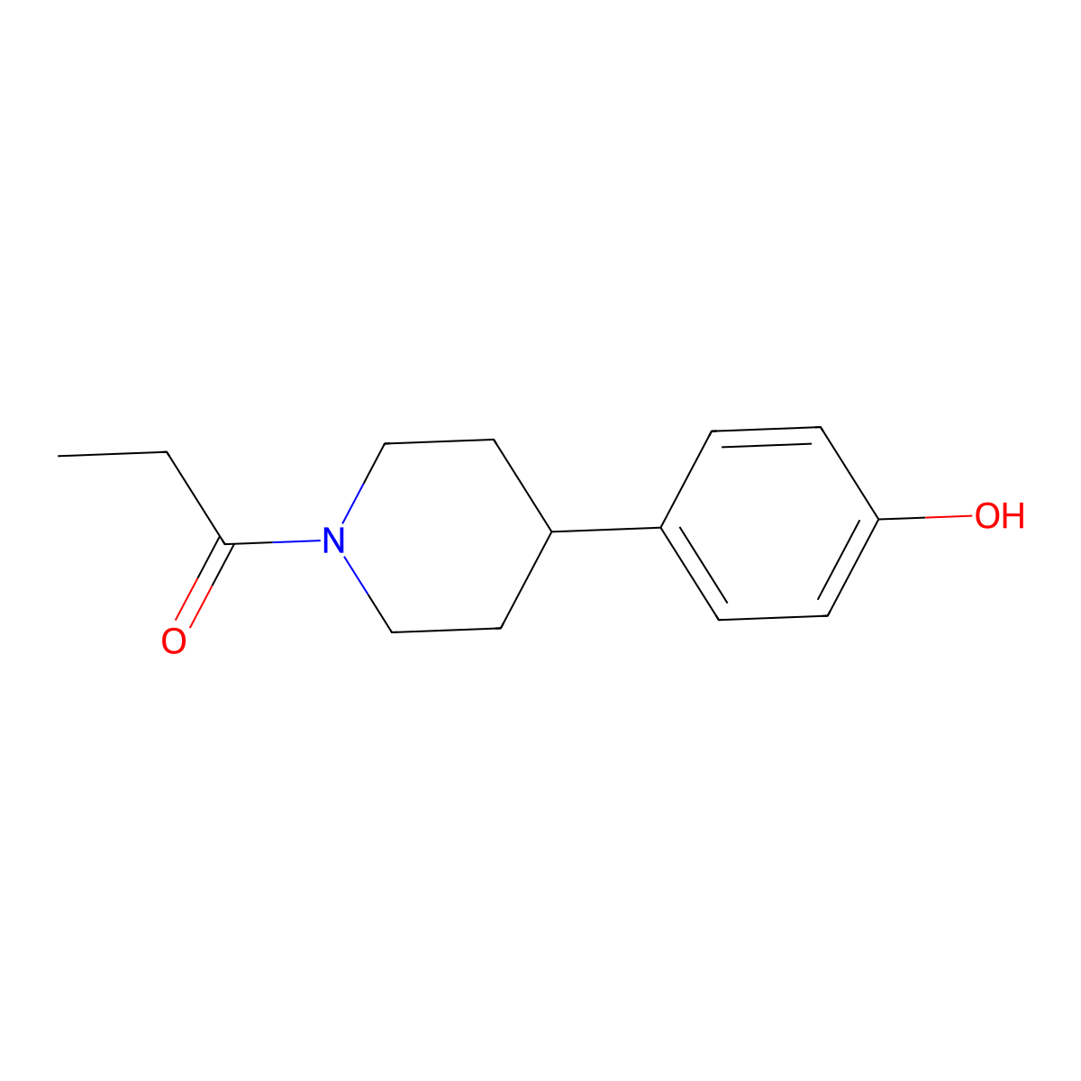 1-[4-(4-Hydroxyphenyl)-1-piperidinyl]-1-propanone molecular structure, CAS 1178281-36-1