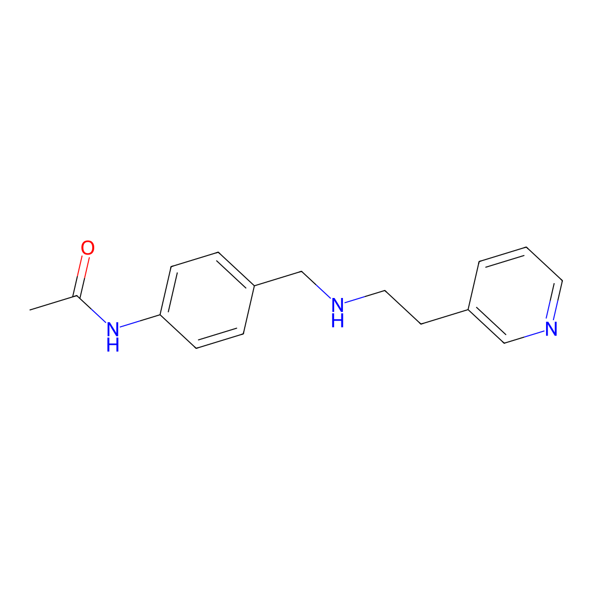 N-[4-({[2-(pyridin-3-yl)ethyl]amino}methyl)phenyl]acetamide molecular structure, CAS 1178281-50-9