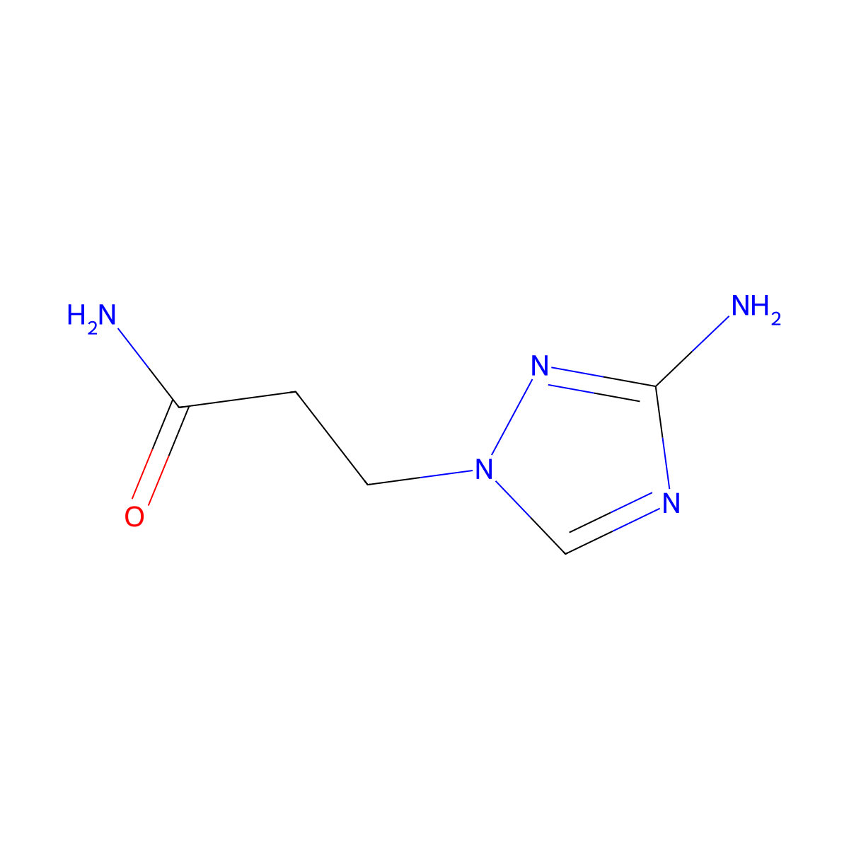 3-(3-Amino-1H-1,2,4-triazol-1-YL)propanamide molecular structure, CAS 1178284-32-6