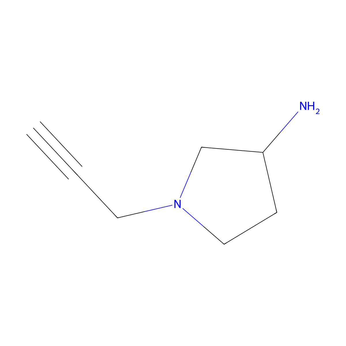 1-(Prop-2-yn-1-yl)pyrrolidin-3-amine molecular structure, CAS 1178287-15-4