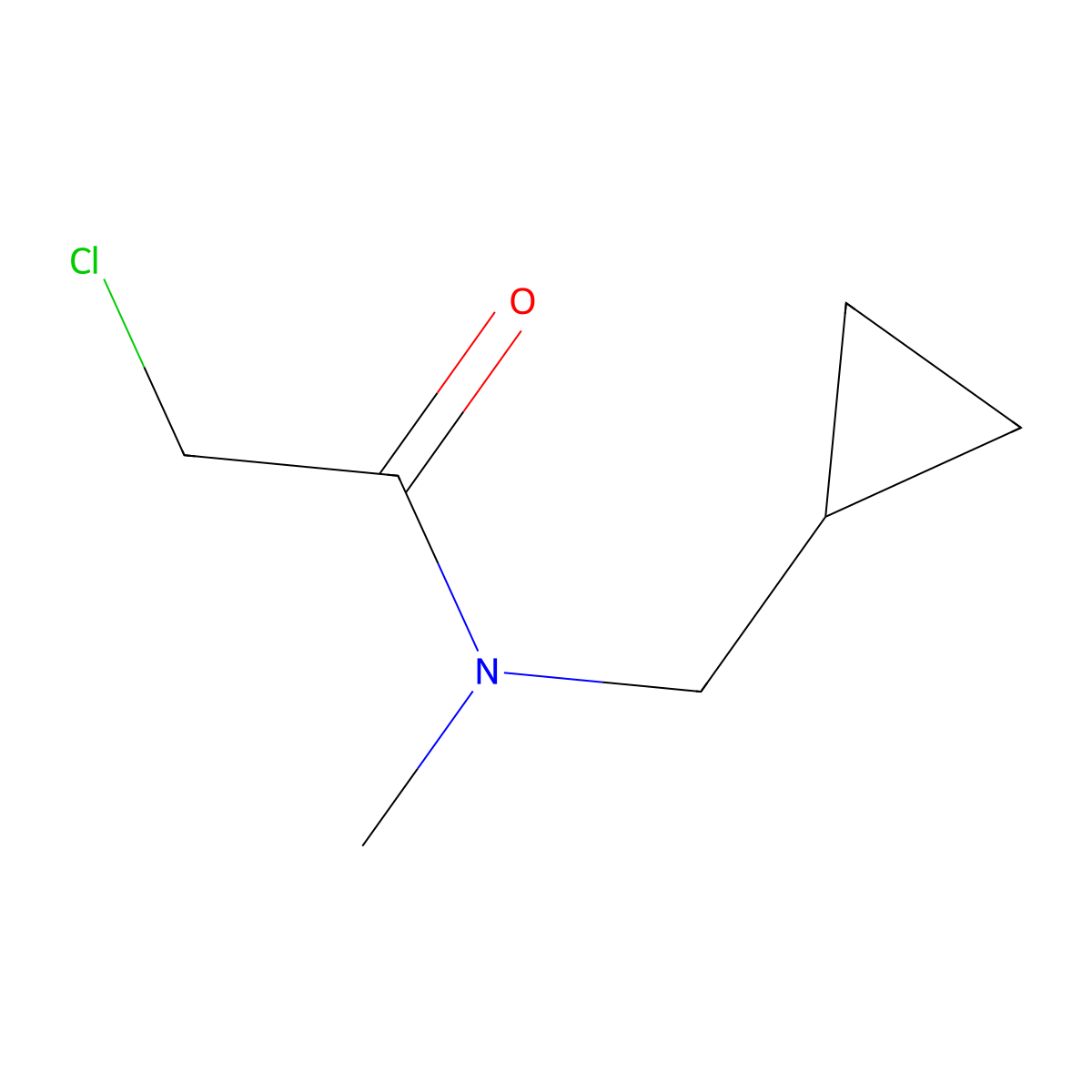 2-chloro-N-(cyclopropylmethyl)-N-methylacetamide molecular structure, CAS 1178287-38-1