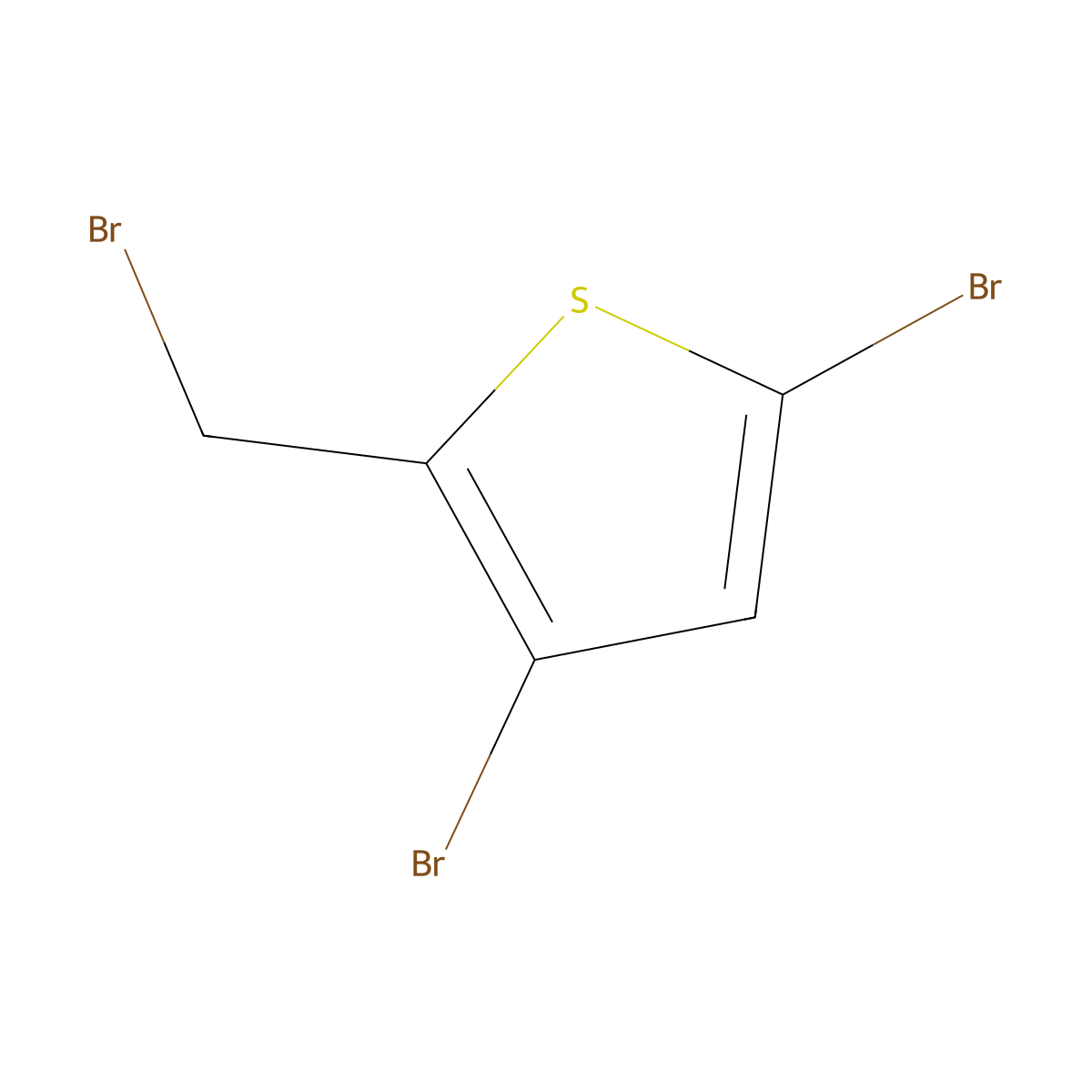 3,5-Dibromo-2-(bromomethyl)thiophene molecular structure, CAS 117829-47-7
