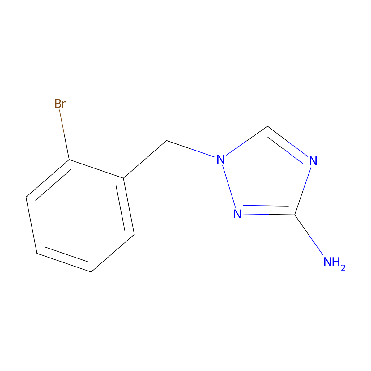 1-[(2-Bromophenyl)methyl]-1H-1,2,4-triazol-3-amine molecular structure, CAS 1178290-18-0