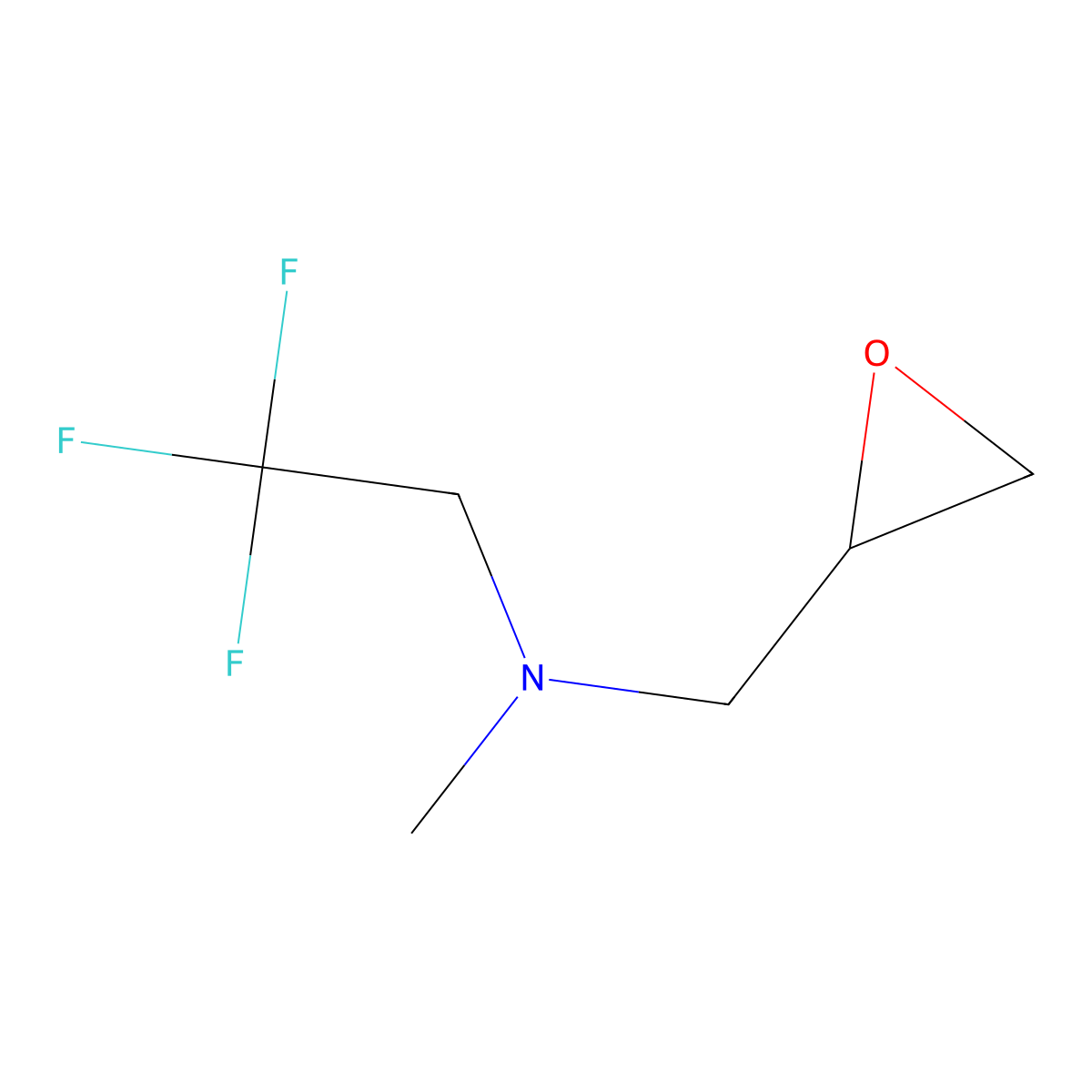 Methyl[(oxiran-2-yl)methyl](2,2,2-trifluoroethyl)amine molecular structure, CAS 1178290-42-0
