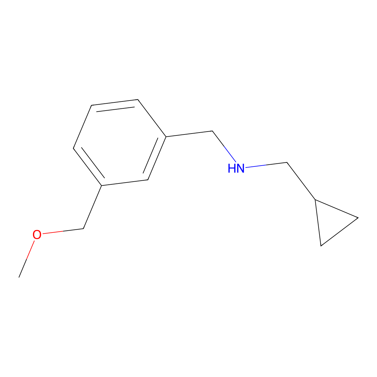 (Cyclopropylmethyl)({[3-(methoxymethyl)phenyl]methyl})amine molecular structure, CAS 1178291-89-8