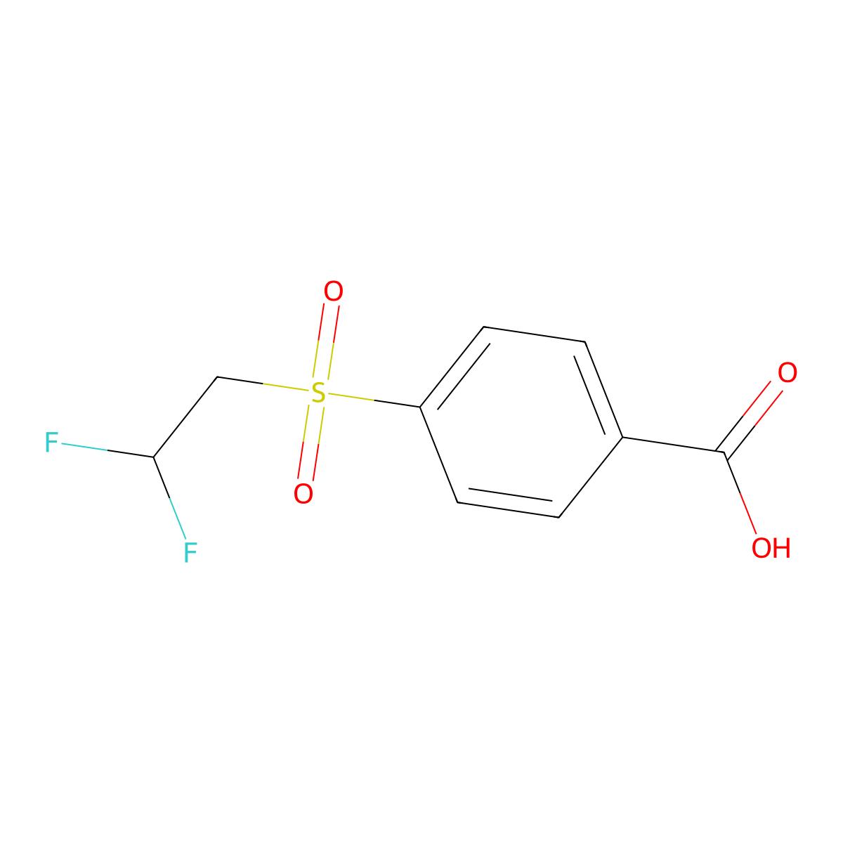 4-(2,2-Difluoroethanesulfonyl)benzoic acid molecular structure, CAS 1178294-42-2