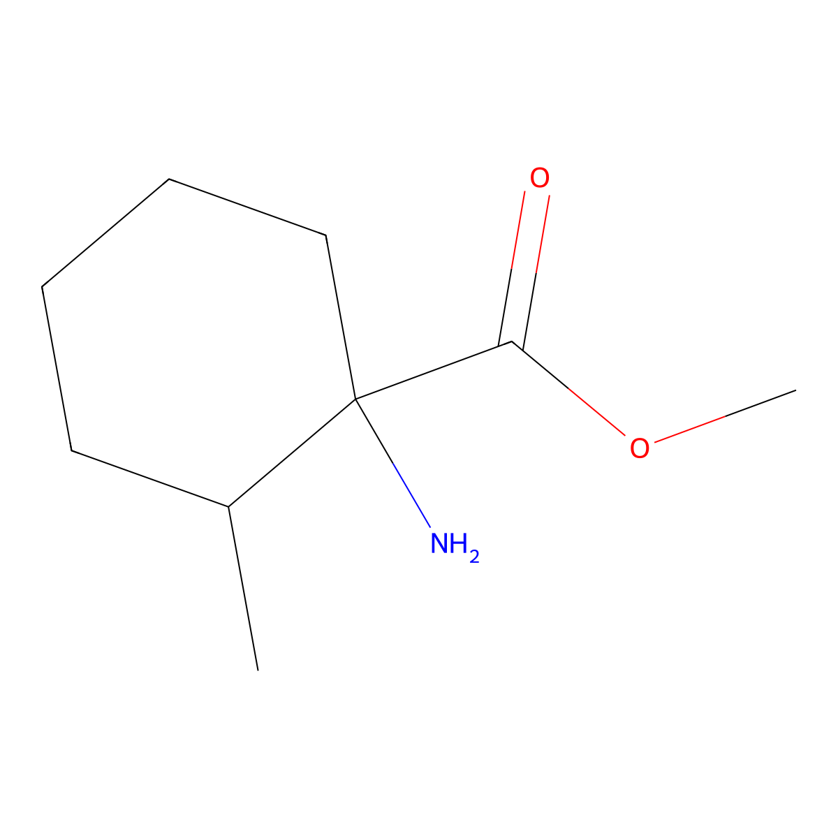 Methyl 1-amino-2-methylcyclohexane-1-carboxylate molecular structure, CAS 1178295-51-6